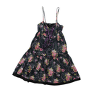 Kookai Floral Spaghetti Strap Dress with Purple Sequin Bust Detail