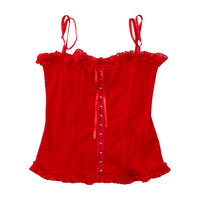 Red Ruffled Cami Top