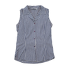 Blue e gcs Vintage Navy White Gingham Cotton Sleeveless Blouse