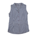 Blue e gcs Vintage Navy White Gingham Cotton Sleeveless Blouse
