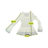 Conbipel Mohair Lace Hem V-Neck Sweater