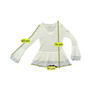 Conbipel Mohair Lace Hem V-Neck Sweater