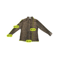 G.P. by Puccino Leopard Print Viscose Blend Blouse