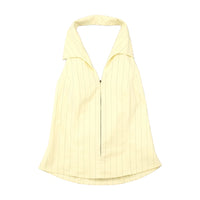 Pimkie Yellow Pinstripe Halter Tank Top