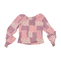 Arizona Patchwork Print Bell Sleeve Blouse