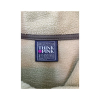 Think Pink Vintage Pale Yellow Full-Zip Fleece Vest