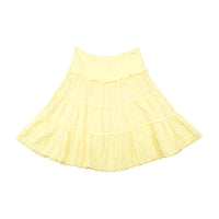 Saia Calvin Klein Jeans em algodão amarelo em Camadas com Ilhós