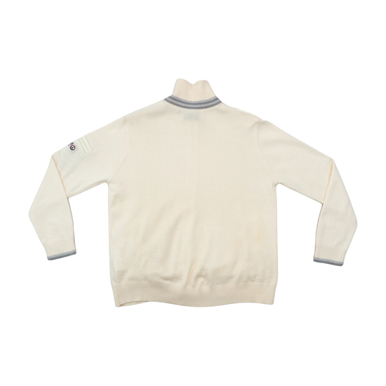 Navigare Vintage New Wool Full Zip Mock Neck Knit Sweater