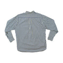 Green Leaves Gingham Plaid Button-Down Cotton Shirt