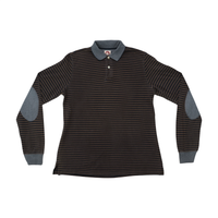Murphy &amp; Nye Vintage Striped Cotton Long Sleeve Polo Shirt