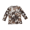 Sheer Brown Floral Mesh Button-Front Top