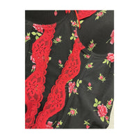 Black Cami Lingerie Top with Roses