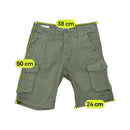 Jack & Jones Olive Green Cotton Cargo Shorts