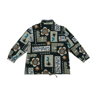 Vintage Abstract Print Fleece Jacket Made in Italy