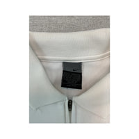 Nike Vintage White Contrast Panel Zip Polo Shirt