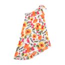 One Shoulder Fruit Floral Mesh Dress