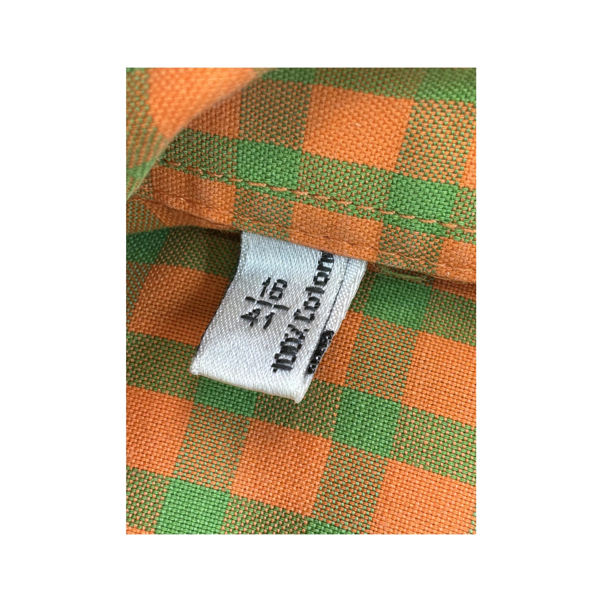 Camisa Carbotti aos Quadrados laranja e verde com Botões