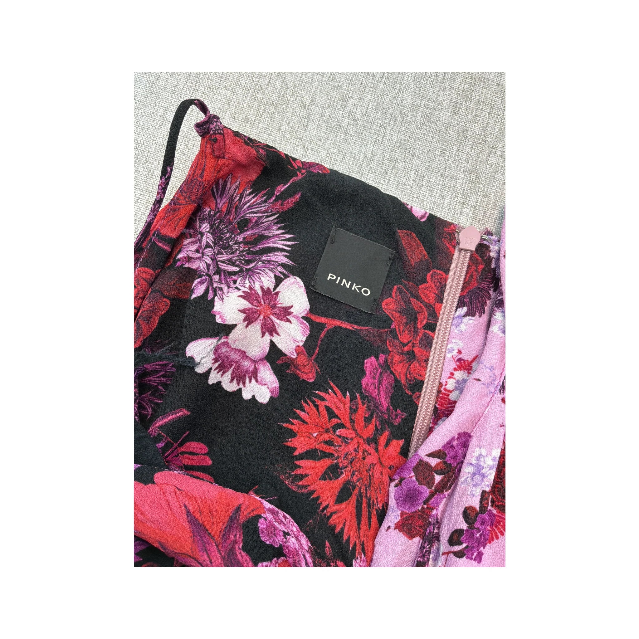 Pinko Floral Colorblock Slip Dress