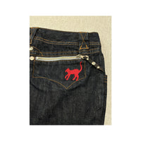 Nine Lives Studded Zip Front Denim Mini Skirt