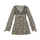 Made in Italy Floral Mesh Wrap Style Dress