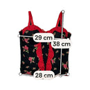 Black Cami Lingerie Top with Roses