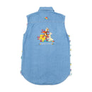 The Disney Store Winnie the Pooh Fruit Print Sleeveless Button Up Shirt