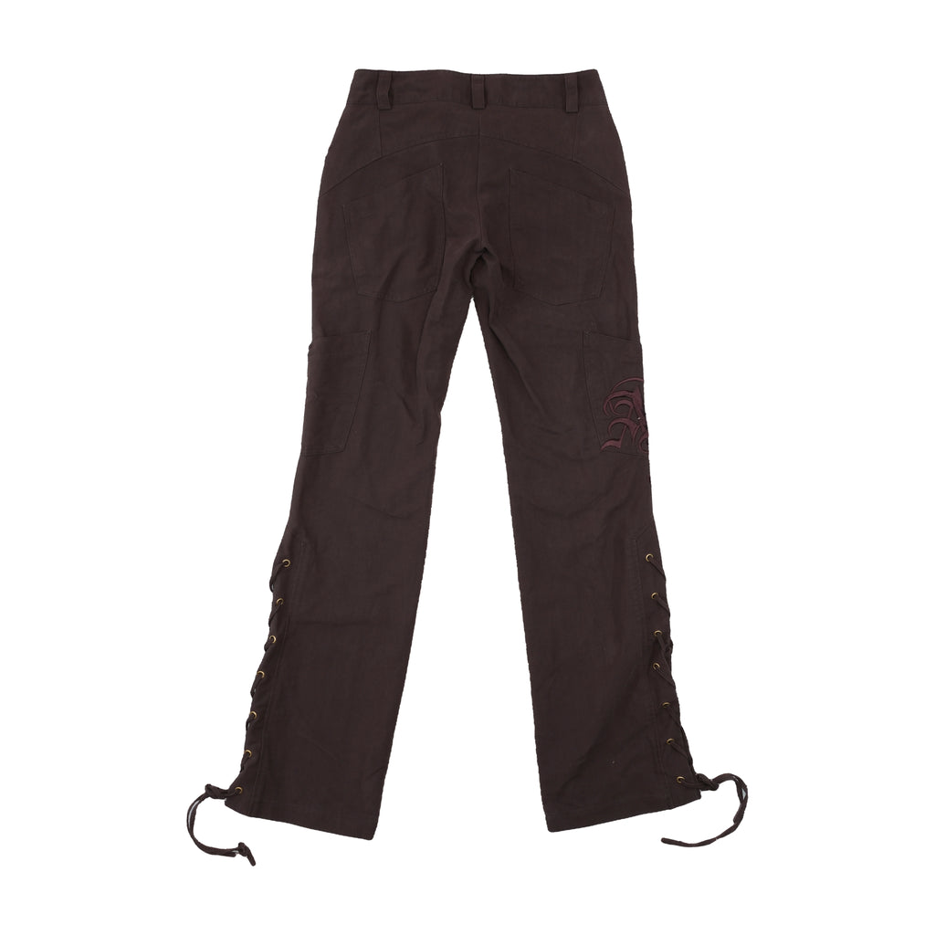 Americo Tavar Embroidered Lace-Up Cotton Pants