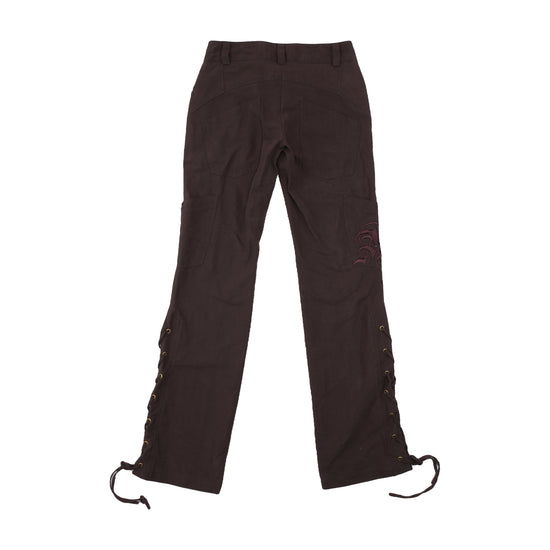 Americo Tavar Embroidered Lace-Up Cotton Pants