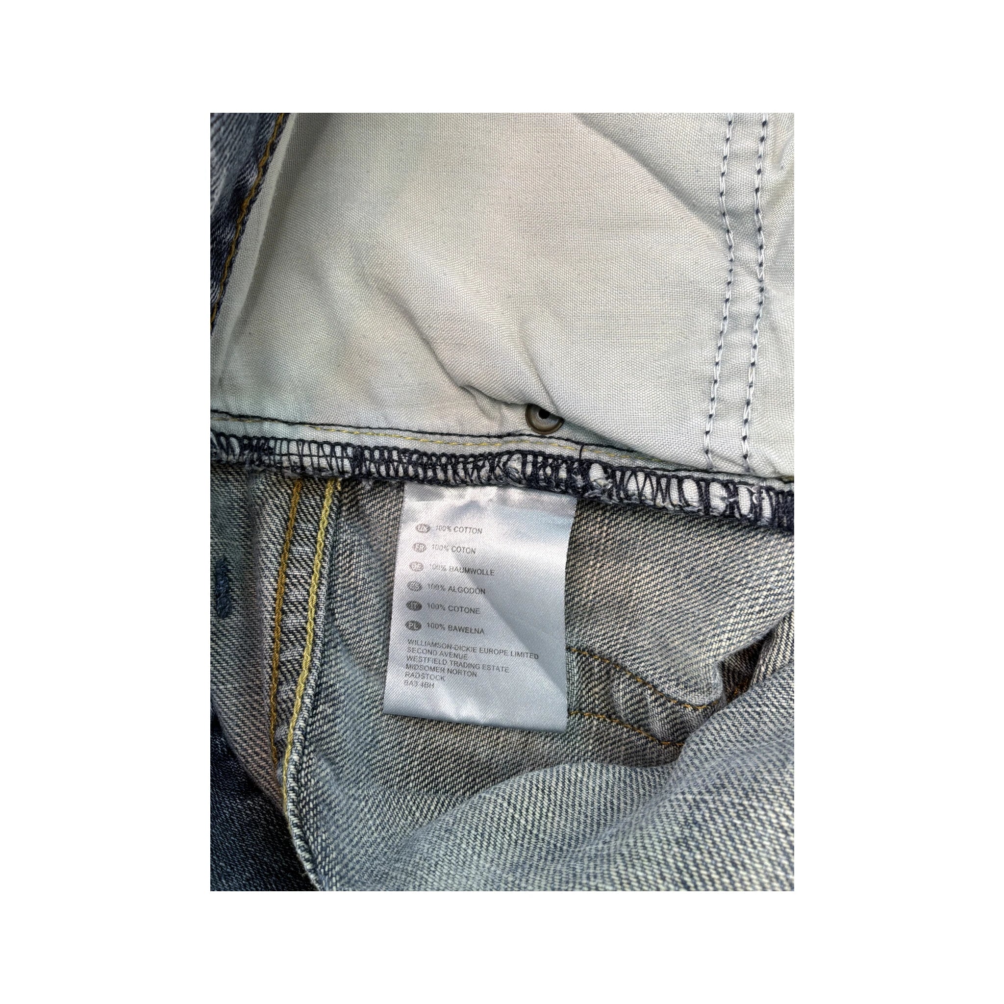 Dickies Vintage Light Wash Straight Leg Cotton Jeans