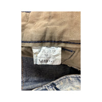 Studded Washed Denim Cargo Jeans