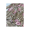 Blusa vintage de Manga de Sino com Folhos e estampado de Leopardo e rosas