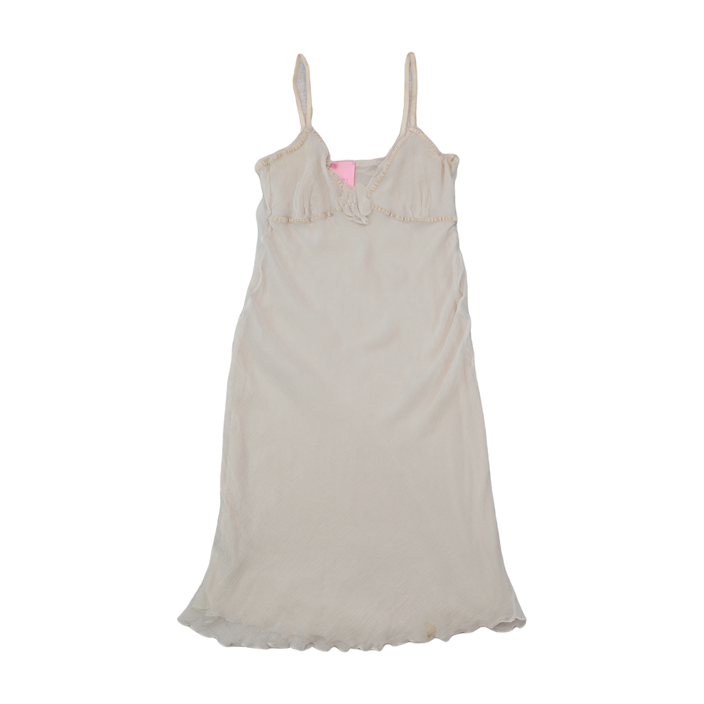 Kaos Sheer Floral Appliqué Silk Blend Tank Top