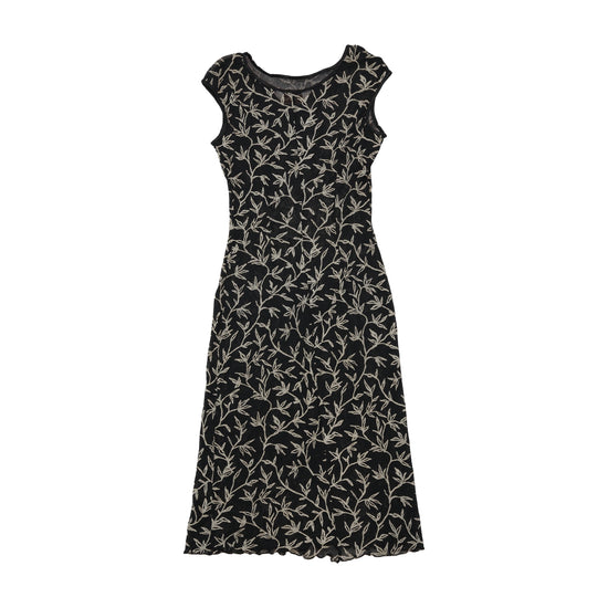 Penny Pull Sheer Mesh Floral Midi Dress