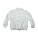 Yesica Vintage Metallic Silver Textured Zip-Front Jacket