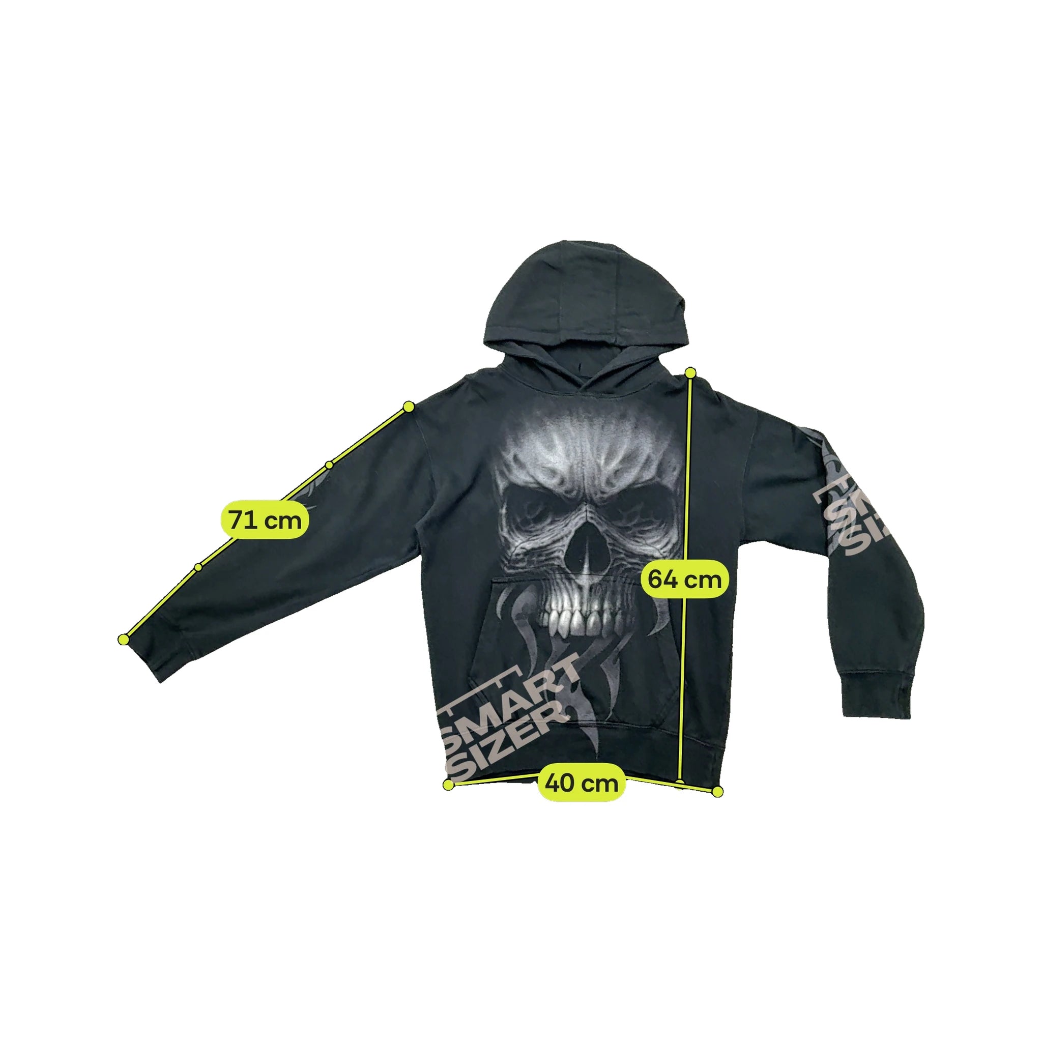 Sweatshirt com capuz Polar Spiral Direct em algodão com estampado de Caveira