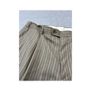Carlo Santi Vintage Virgin Wool Beige Pinstripe Tailored Pants