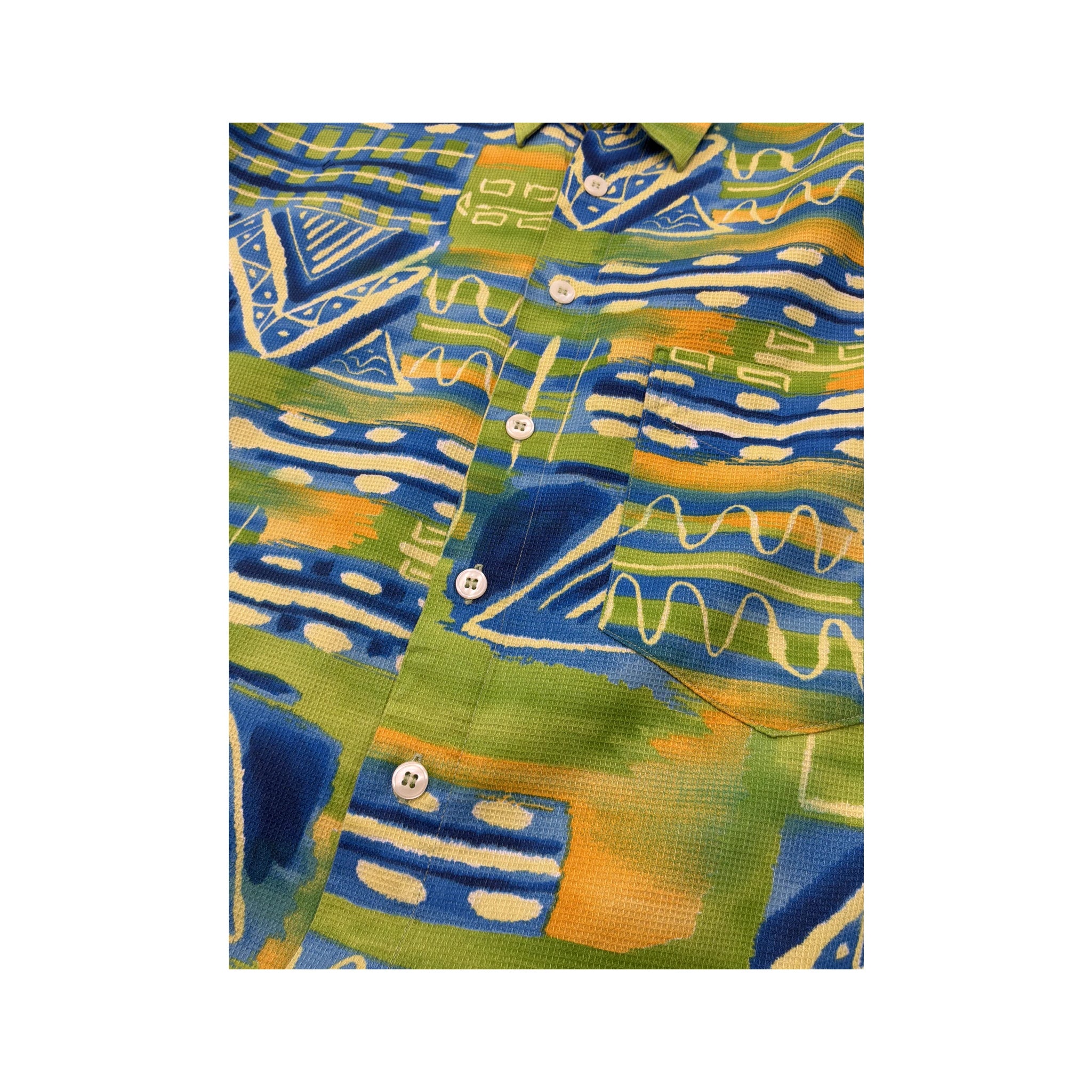 Camisa Angelo Litrico vintage em algodão com estampado abstrato