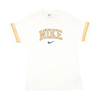 Nike Vintage Embroidered Logo Striped Sleeve Cotton Shirt