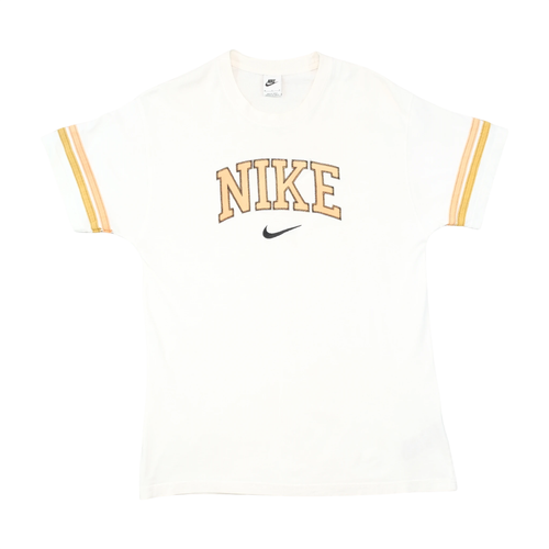 Camisa Nike vintage em algodão com logótipo Bordado e mangas às riscas