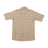 Salewa Brown Plaid Short Sleeve Viscose Blend Shirt