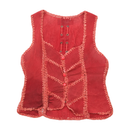 Vintage Red Patchwork Stitch Sleeveless Jacket
