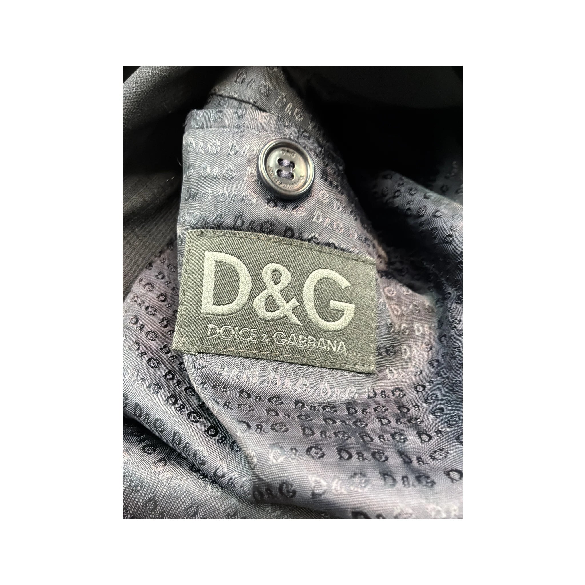 Dolce & Gabbana Navy Three-Button Tailored Blazer Jacket