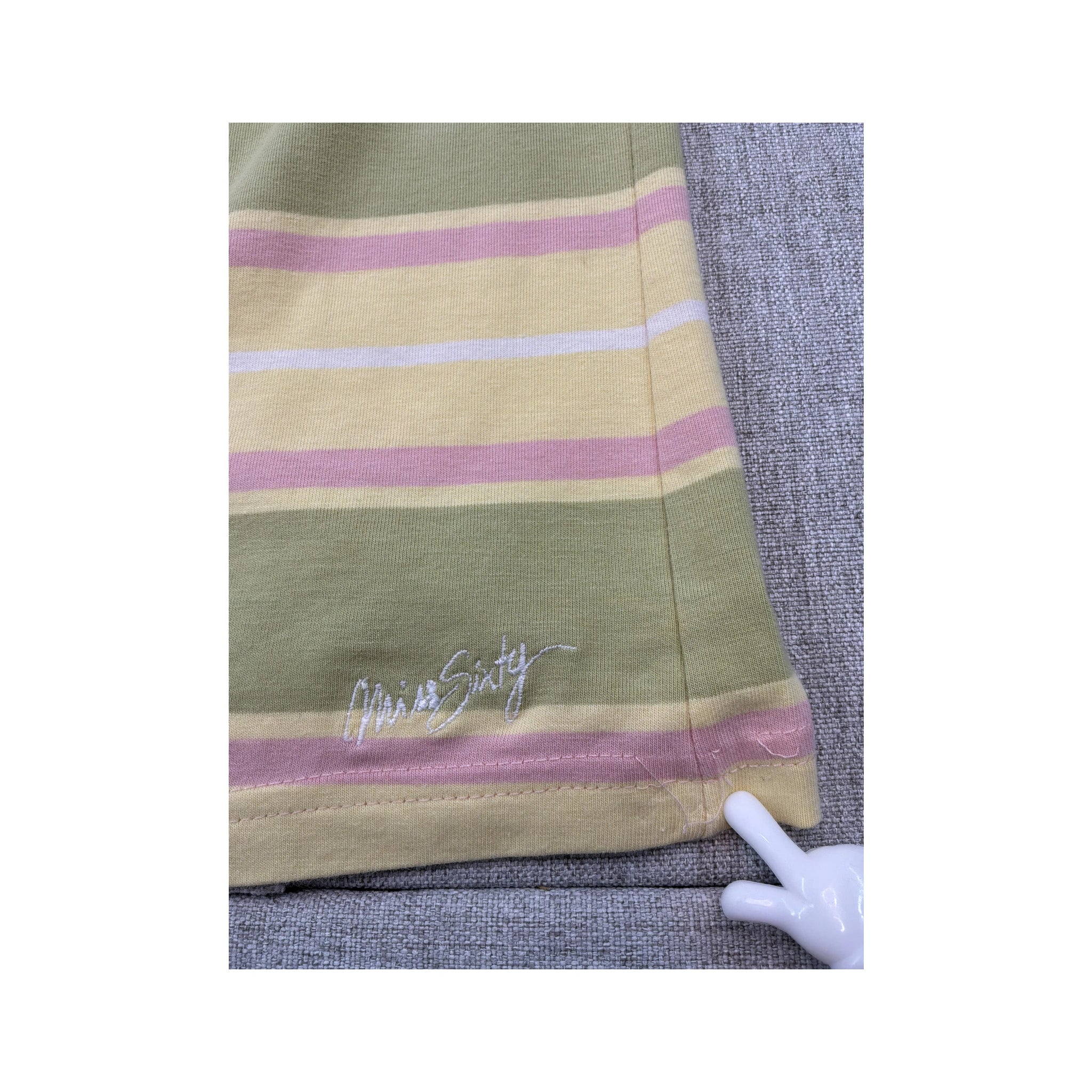 Miss Sixty Striped Collared Halter Tank Top (Repriced)