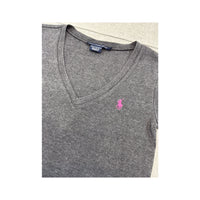 Ralph Lauren Sport Gray V-Neck Cotton T-Shirt