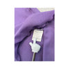 Purple Lettuce Hem Long Sleeve Blouse