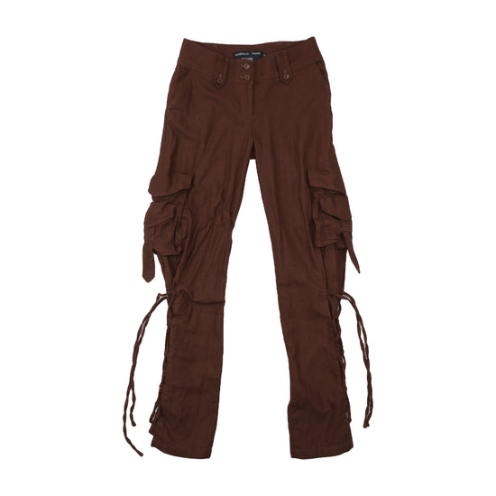 Americo Tavar Brown Lace-Up Cargo Pants