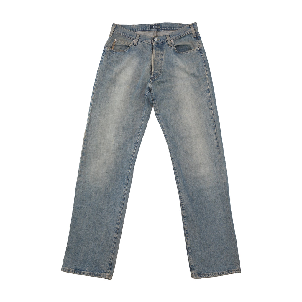 Armani Jeans Light Wash Straight Leg Denim Jeans