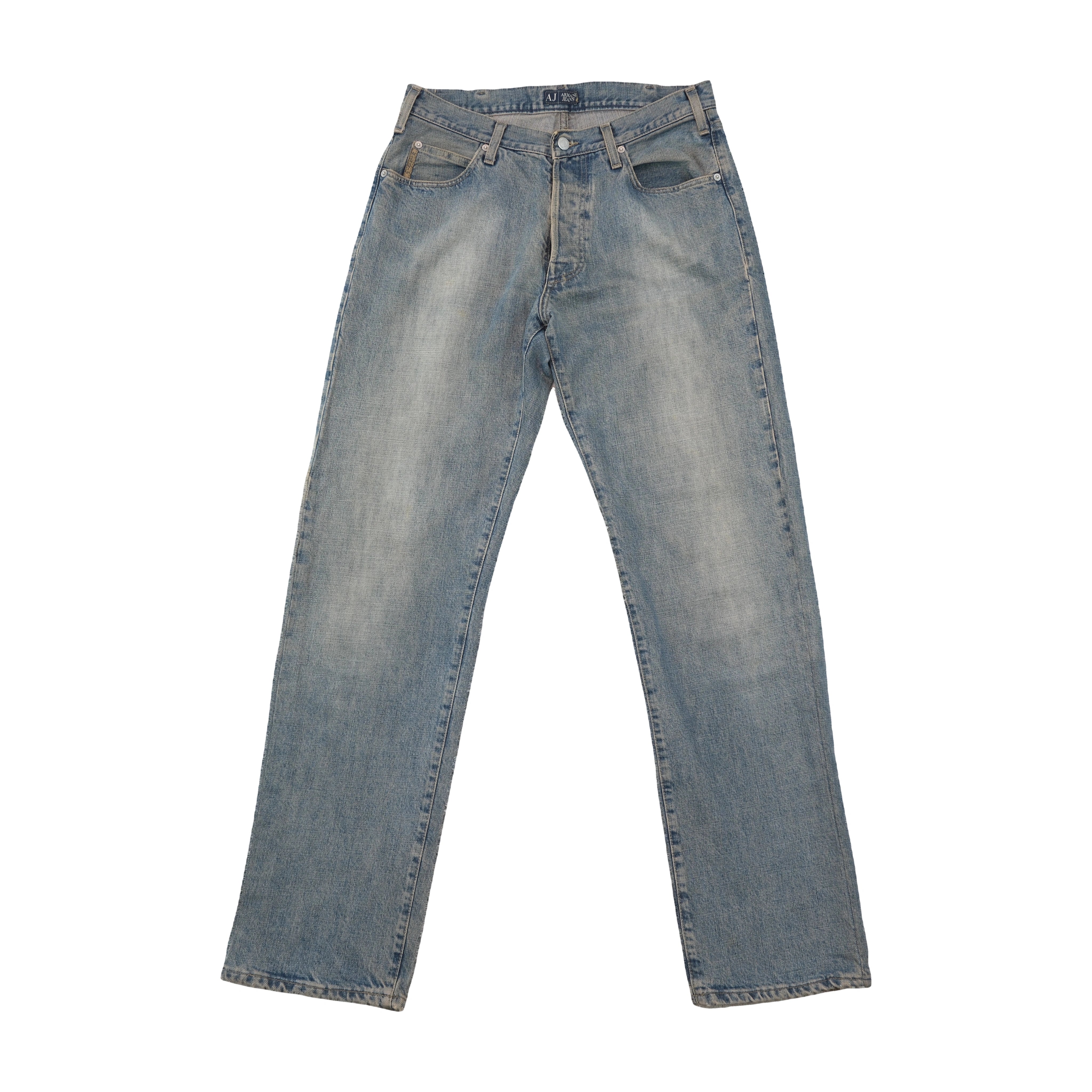 Armani Jeans Light Wash Straight Leg Denim Jeans