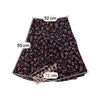 Black Floral A-Line Midi Skirt