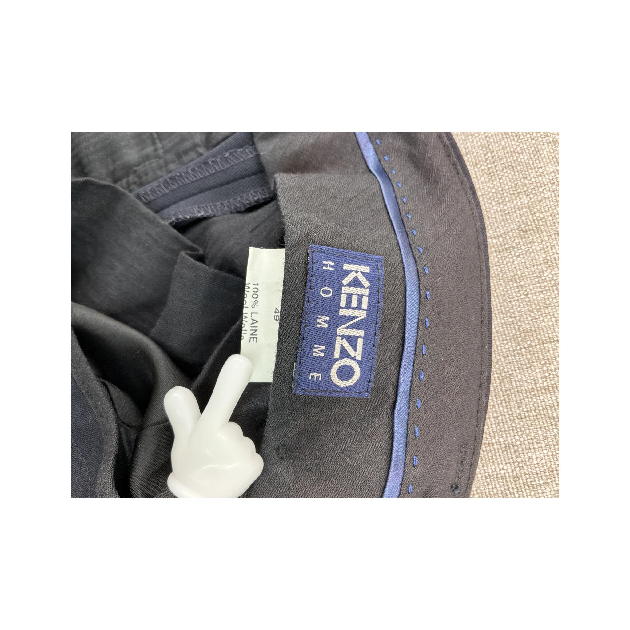 KENZO Black Wool Dress Pants